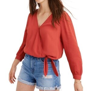 Madewell Wrap Tie Blouse
